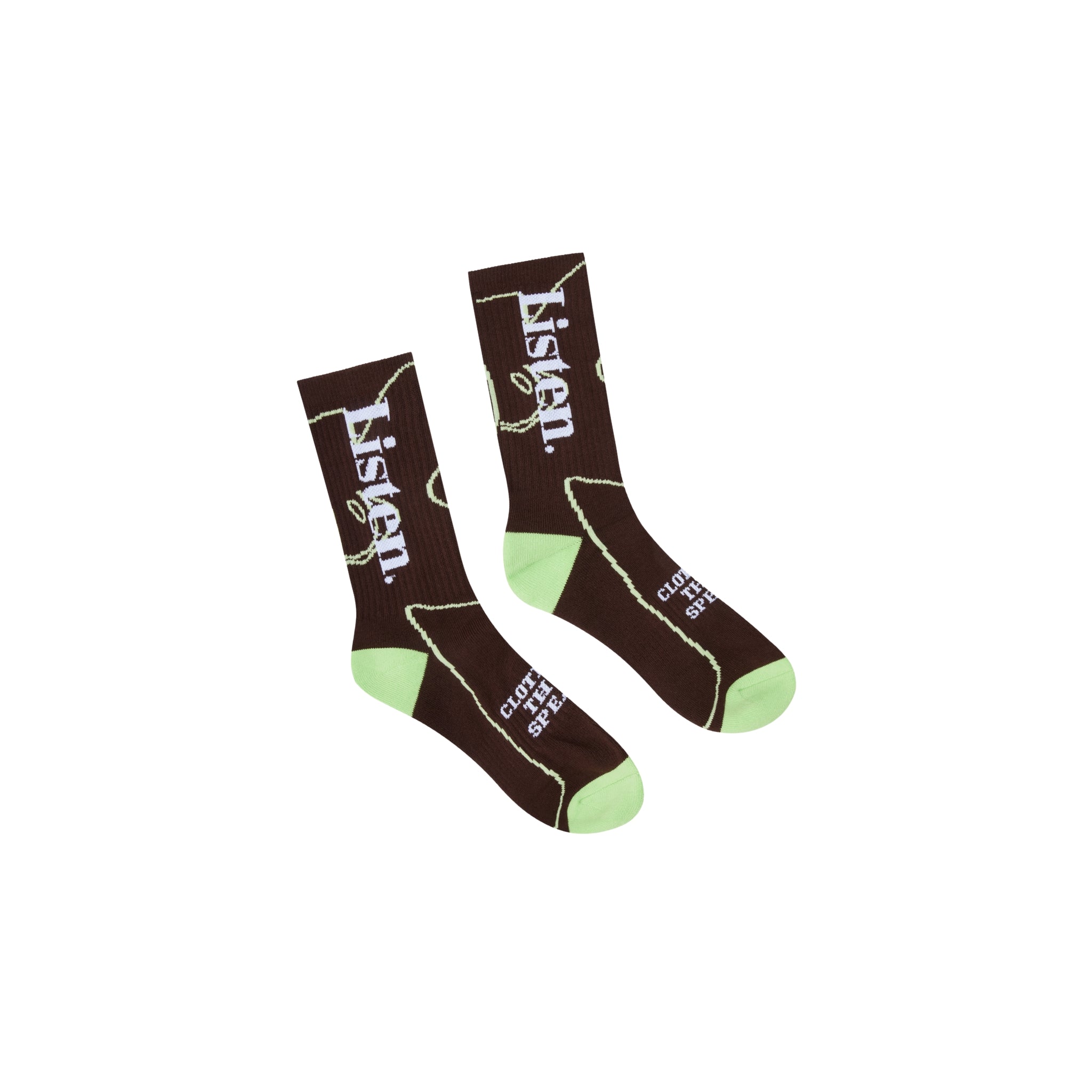 Listen Signal Socks - Brown
