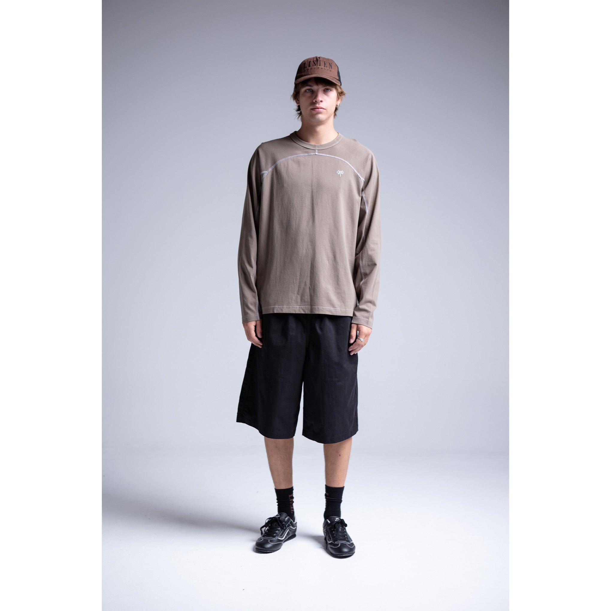 Signal Clothes Signal Long Sleeve Tee - Brown – Listen clothing