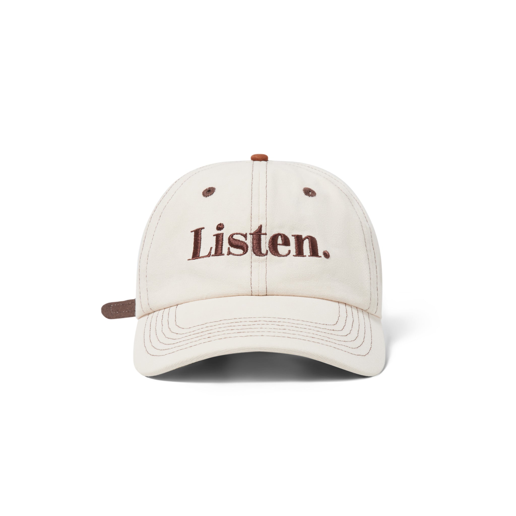 Contrast Stitch hat - White