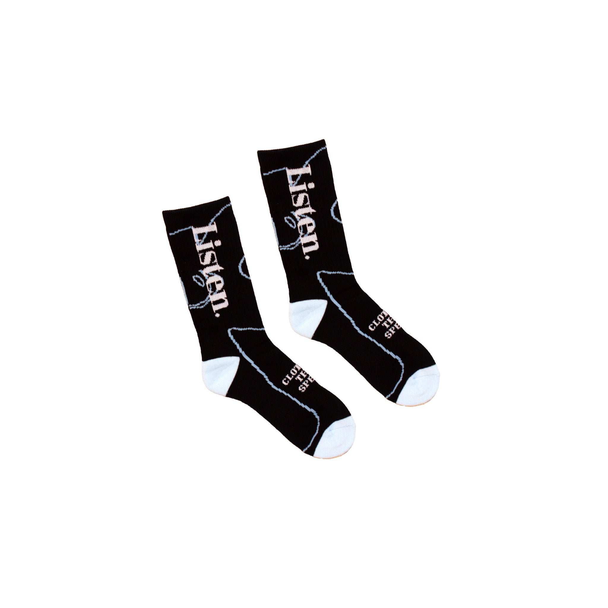 Listen Signal Socks - Black