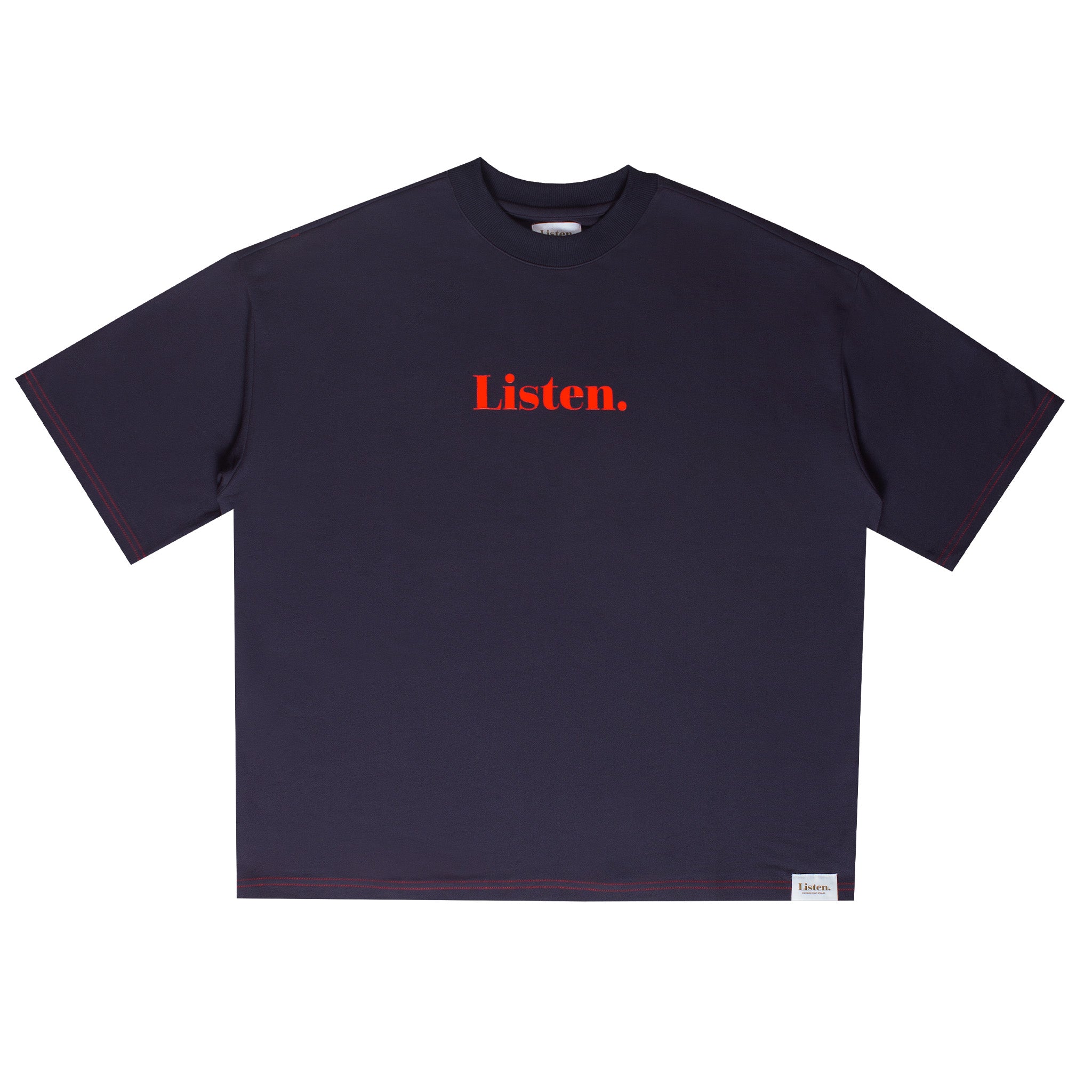 Contrast Logo tee - Navy