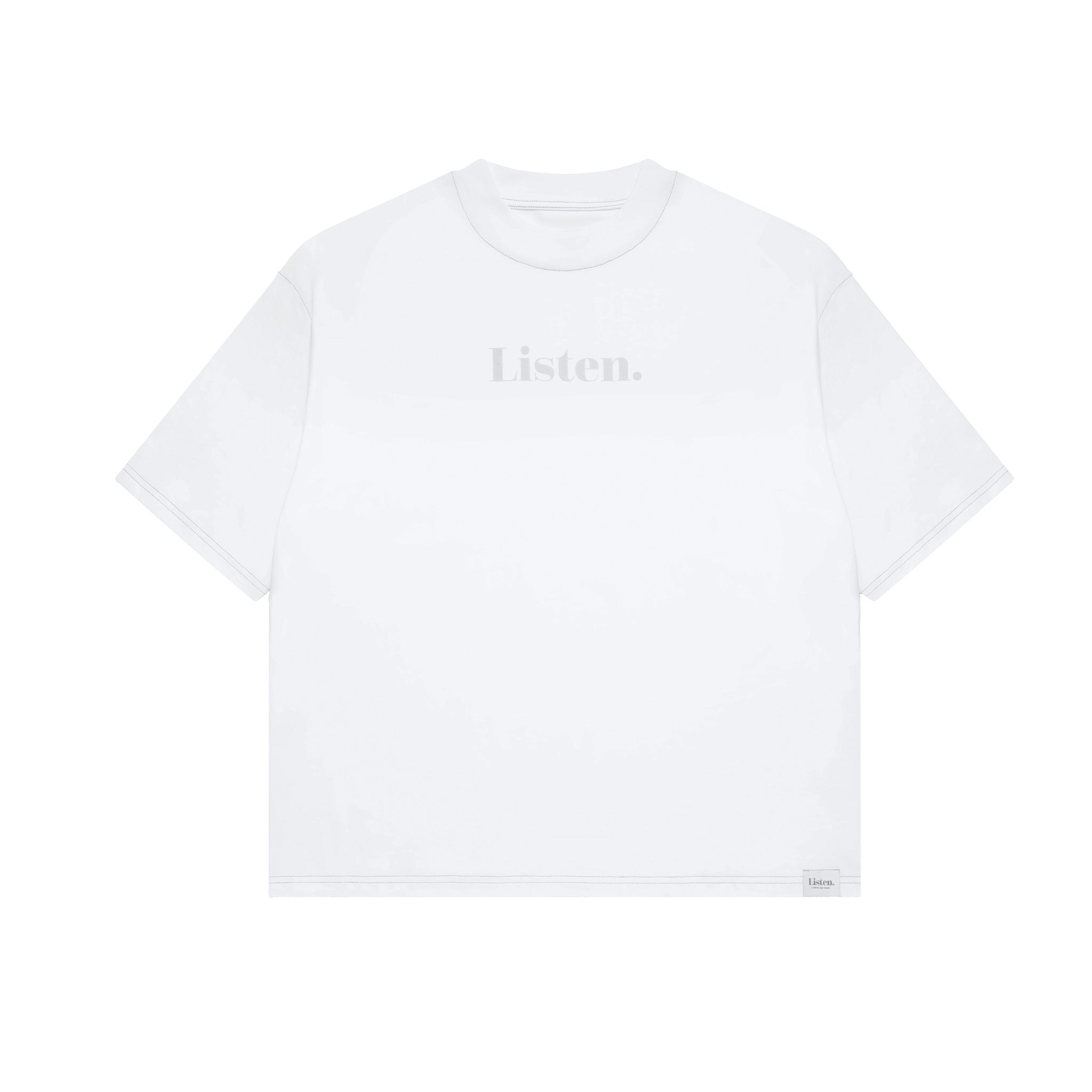 Contrast Stitch tee - White