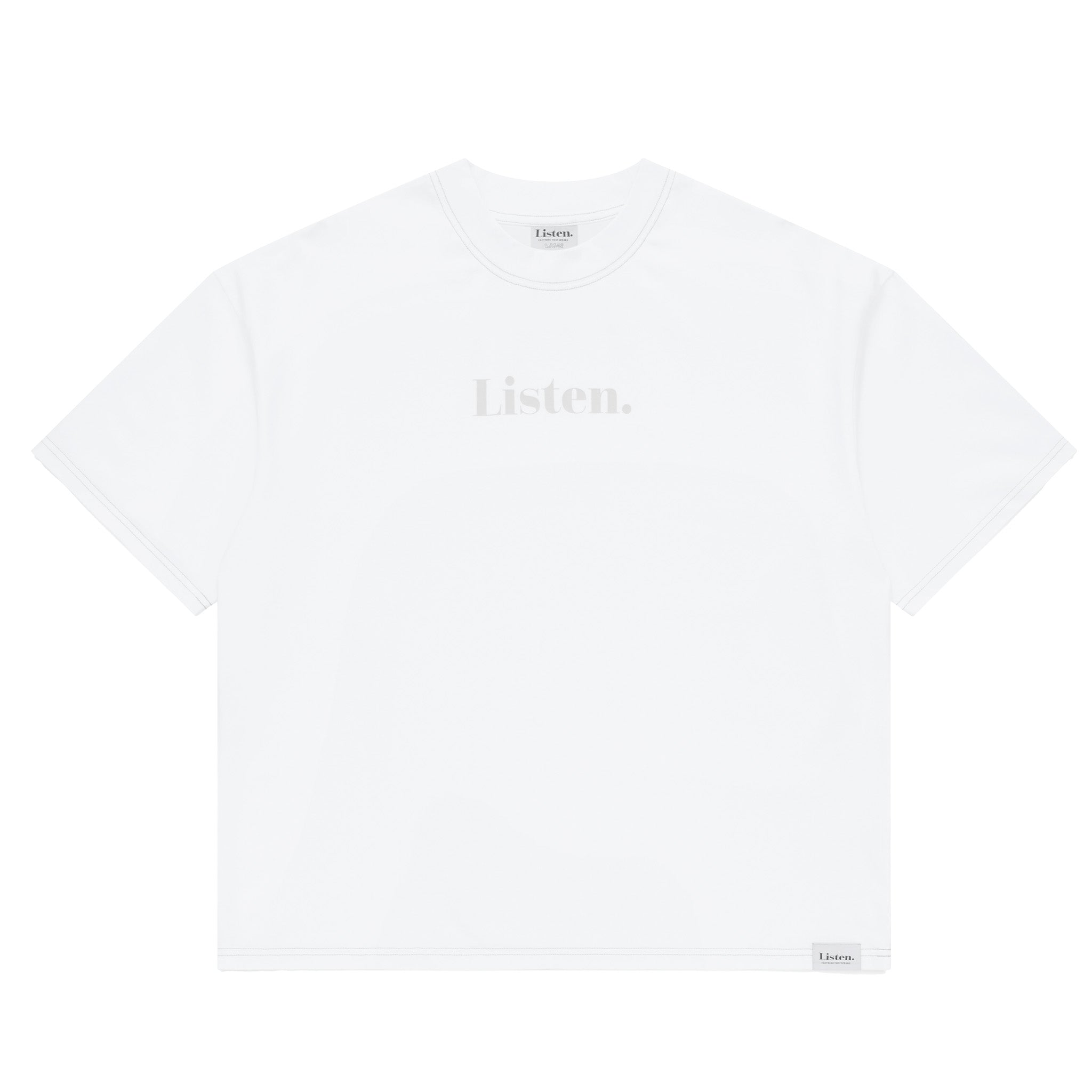 Logo Tee - White / Grey