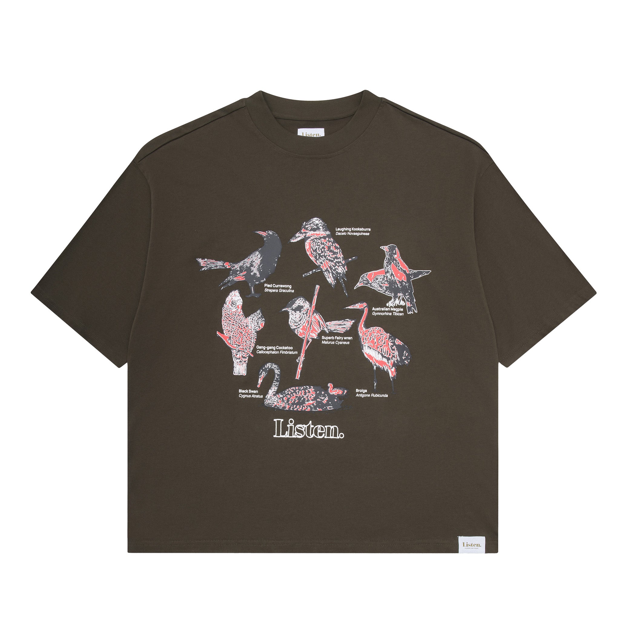Sounds Of Australia Tee - Charcoal Brown